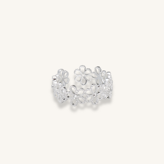 Flower Silver Ring