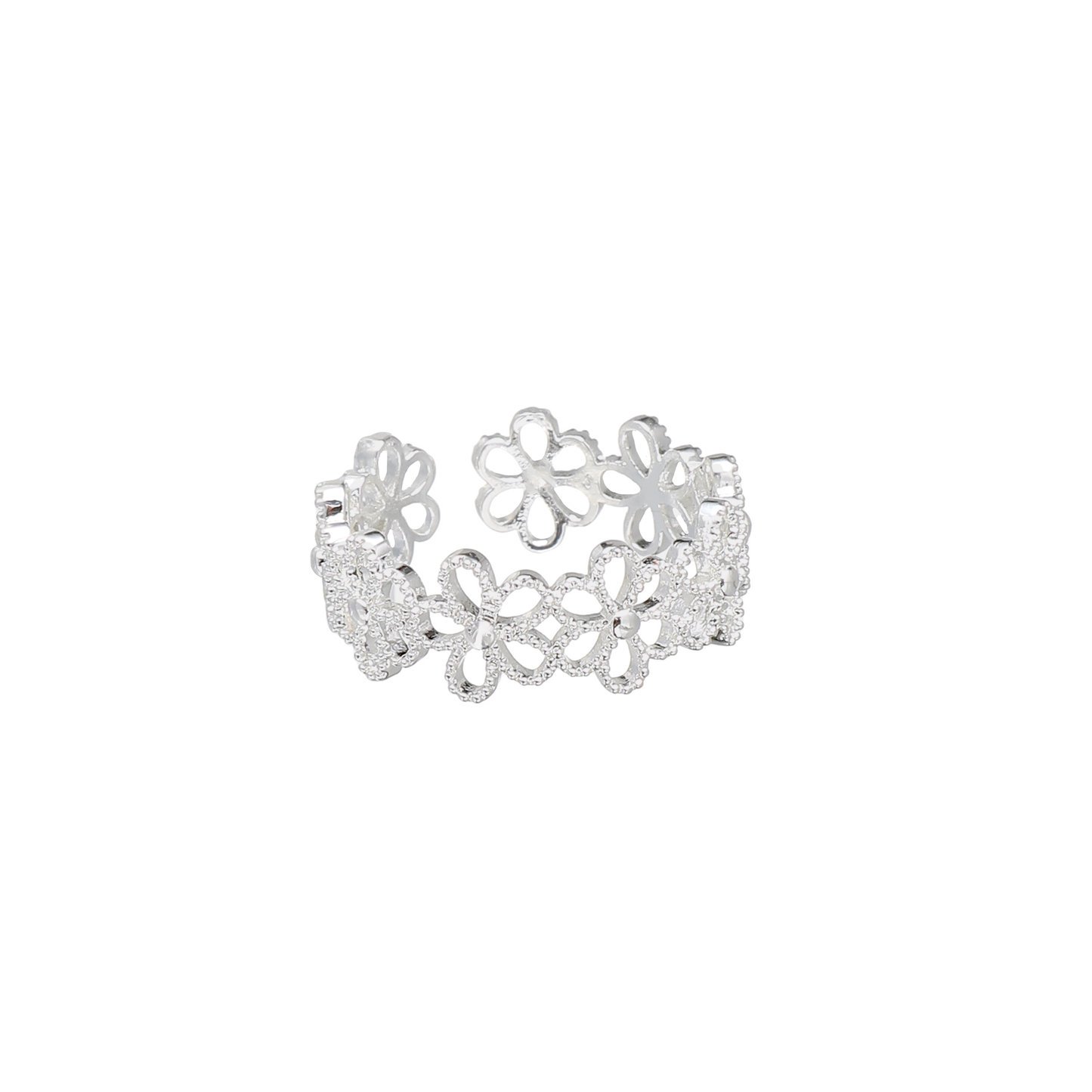 Flower Silver Ring